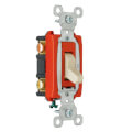 Product Image of Three Pole, Side Wired, Toggle Switch, Commercial Grade, 20A - Ivory (120/277V)