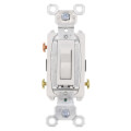 Product Image of Three Pole, Side Wired, Toggle Switch, Commercial Grade, 20A - White (120/277V)