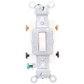 Product Image of Double Pole Side Wired Switch, 20 Amp, Commercial - White (120/277V)