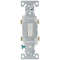Product Image of 2-Pole Commercial Grade Side Wired Toggle Switch, 20A - White (120/277V)