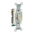 Product Image of 3-Way Toggle Light Switch, Commercial Grade, 20A - Ivory (120/277V)