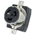 Product Image of California-Style Industrial Grade Flush Mount Locking Receptacle, 3P, 50A, Non-NEMA - Black (250V)