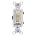 Product Image of Single Pole, Back and Side Wired, Toggle Switch, Commercial Grade, 20A - Ivory (120/277V) 