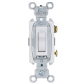 Product Image of Single Pole, Back and Side Wired, Toggle Switch, Commercial Grade, 20A - White (120/277V)