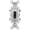 Product Image of Two Pole, Back and Side Wired, Toggle Switch, Commercial Grade, 20A - Brown (120/277V)