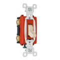 Product Image of Two Pole, Back and Side Wired, Toggle Switch, Commercial Grade, 20A - Ivory (120/277V)