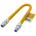 Product Image of 1/2" ID (5/8" OD) ProCoat Coated Stainless Steel Gas Connector w/ 3/4" x 1/2" MIP Fittings (24" Length)