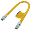 Product Image of 1/2" ID (5/8" OD) ProCoat Coated Stainless Steel Gas Connector w/ 3/4" x 1/2" MIP Fittings (36" Length)