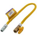 Product Image of 3/8" ID ProCoat SS Gas Connector w/ 1/2" MIP (3/8" FIP Tap) x 1/2" FIP Gas Ball Valve (30" Length)