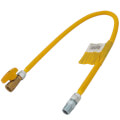 Product Image of 3/8" ID ProCoat SS Gas Connector w/ 1/2" MIP (3/8" FIP Tap) x 1/2" FIP Gas Ball Valve (36" Length)
