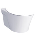 Product Image of AP 1.28/0.9 gpf Dual Flush Wall Mounted Elongated Toilet Bowl Only w/ CeFiONtect, Less Seat (Cotton White)