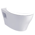 Product Image of EP 1.28/0.9 gpf Dual Flush Wall Mounted Elongated Toilet Bowl Only w/ CeFiONtect, Less Seat (Cotton White)
