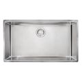 Product Image of Cube 31.5" x 17.7" 18 Gauge Stainless Steel Undermount Single Bowl Kitchen Sink, CUX11030