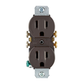 Product Image of 15A Duplex Outlet/receptacle, No Ears, Grounding (Brown)