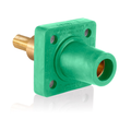 Product Image of 1 Pole Cam-Type Fem Panel Receptacle, Taper Nose, 3/4" Extended Shoulder, #2-4/0 (Green)