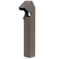 Product Image of 1-Gang 24" Stainless Steel Power Pedestal Kit, Surface Mount Flush Hinged Top, Bronze