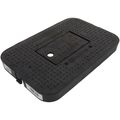 Product Image of 12" x 17" Drop-in Plastic Cover with Plastic Meter Reader - Water Meter (Black)
