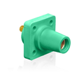 Product Image of 16 Series Female Panel Receptacle, Cam-Type, 90-Degree, Threaded Stud Length, 3/4", Taper Nose, 400A Max, Cable Range, #2 to 4/0 AWG (Green)