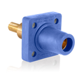 Product Image of 1 Pole Cam-Type Fem Panel Receptacle, Taper Nose, 3/4" Extended Shoulder, #2-4/0 (Blue)