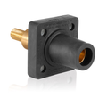 Product Image of 1 Pole Cam-Type Fem Panel Receptacle, Taper Nose, 3/4" Extended Shoulder, #2-4/0 (Black)