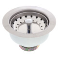 Product Image of Dayton 3-1/2" Stainless Steel Drain with Removable Basket Strainer and Rubber Stopper, D361125
