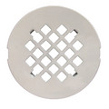 Product Image of 4-1/4" White Snap-In Shower Drain Strainer