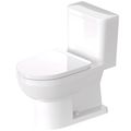 Product Image of Duravit No.1 1.28 GPF Rimless Elongated One Piece Toilet Bowl, Single Flush, ADA Compliant, Left Lever Flush and Seat (White)