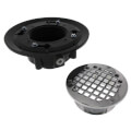 Product Image of 2" x 3" Nickel Bronze Heavy Duty Shower Drain w/ 5" Round Strainer