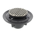 Product Image of 3" x 4" Oil Rubbed Bronze Heavy Duty PVC Shower Drain w/ 5" Round Strainer