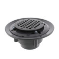 Product Image of 3" x 4" Oil Rubbed Bronze Heavy Duty Shower Drain w/ 5" Round Strainer