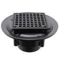 Product Image of 3" x 4" Oil Rubbed Bronze Heavy Duty PVC Shower Drain w/ 5" Square Strainer
