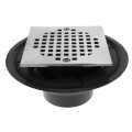 Product Image of 4" Shower Drain/Floor Drain Chrome Plated Cast, Square Strainer, PVC