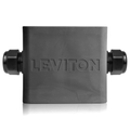 Product Image of Portable Outlet Box, Two-Gang, Standard Depth, Feed-Thru Style, Cable Diameter (0.590", 1.000") (Black)