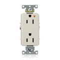 Product Image of Decora Plus Isolated Ground Duplex Receptacle, Heavy-Duty Industrial, 15A 125V (Light Almond)