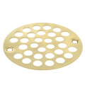 Product Image of 4" Polished Brass PVD Round Stamped Shower Drain Strainer