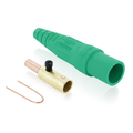Product Image of 16 Series Taper Nose Cam-Type Male Plug, Contact & Insulator, Detachable, Crimp Tube Termination, 3/0 4/0 AWG, 400A Max, Type 3R When Mated (Green)