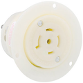 Product Image of 20A, 347/600V 3PY, NEMA L23-20R, 4P, 5W, Flanged Outlet Locking Receptacle, Grounding (White)
