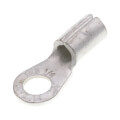 Product Image of 1/4" Bolt Hole Non-Insulated Large Brazed Seam Copper Ring Terminal, 8 AWG