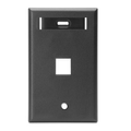 Product Image of Single-Gang Quickport, Wallplate w/ Id Window, 1-port (Black)