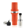Product Image of Rhino-Hide Single Pole Male Connector (Contact, Insulator, & Dust Cap), Crimped, 777 MCM Cable, 1000V 1135A Max (Orange)