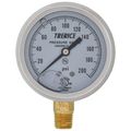 Product Image of D82LFB, 1/4" NPT, 2-1/2" Dial, Industrial Pressure Gauge with Lower Mount (0-200 PSI)