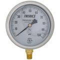 Product Image of D82LFB, 1/4" NPT, 4" Dial, Industrial Pressure Gauge with Lower Mount (0-100 PSI)