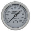 Product Image of D83LFSS, 1/4" NPT, 2-1/2" Dial, Industrial Pressure Gauge with CBM (0-200 PSI)