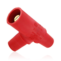 Product Image of 16 Series Taper Nose Multi-Way Connector, Cam-Type, Female-Female-Male, Tapping Tee, 400A Max (Red)