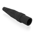 Product Image of 16 Series Single Pole Cam Type Male Detachable Plug Sleeve Only, Taper Nose, Cable Range #2, 2/0 (Black)