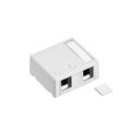 Product Image of Surface-mount Quickport, Box, Plenum Rated, 2-port (White)