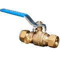 Product Image of 1/2" Compression Straight Full Port Brass Ball Valve w/ Drain (Lead Free)