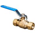 Product Image of 1/2" Compression Straight Full Port Brass Ball Valve (Lead Free)