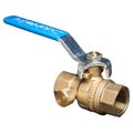 Product Image of 1/2" FNPT Straight Full Port Ball Brass Valve w/ Drain (Lead Free)