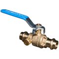 Product Image of 1/2" Female Press Straight Full Port Brass Ball Valve w/ Drain (Lead Free)